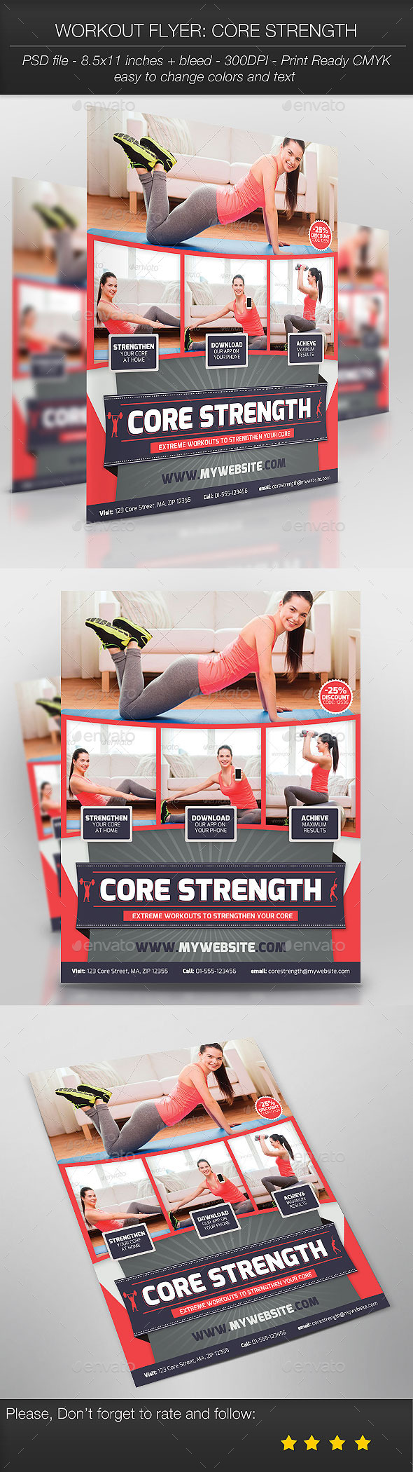 Workout Flyer: Core Strength - Sports Events