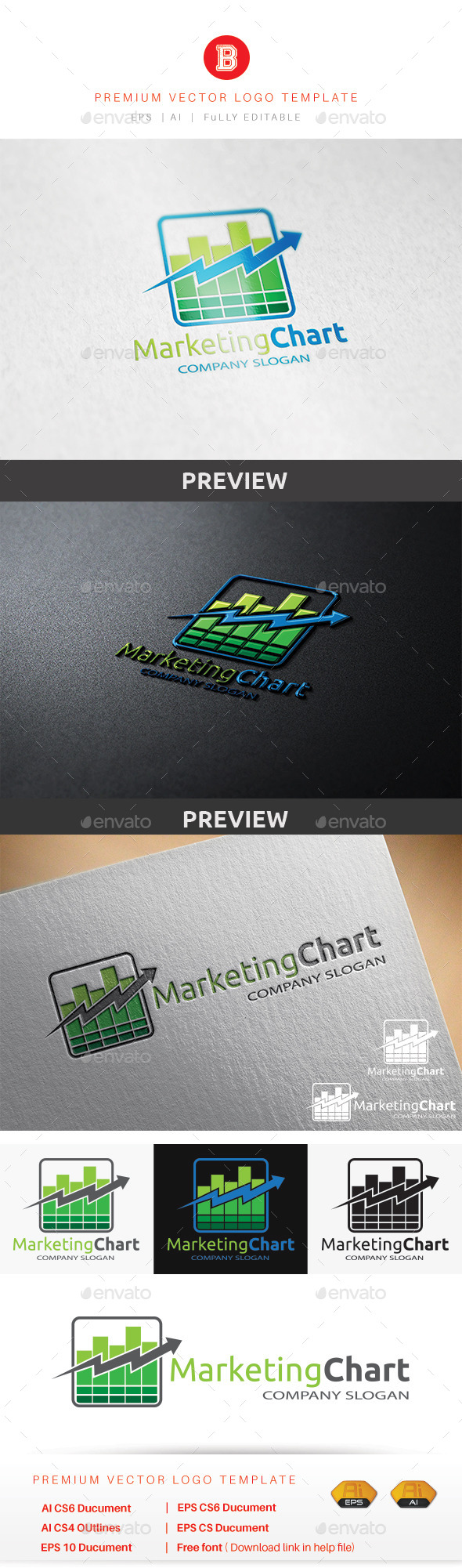 Marketing Chart - Symbols Logo Templates