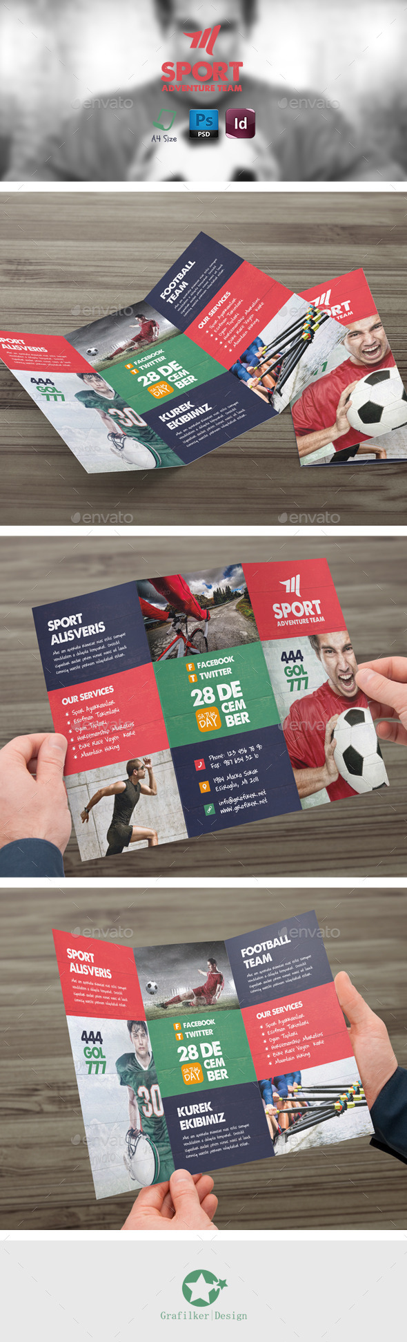 Sport Tri-Fold Templates - Brochures Print Templates