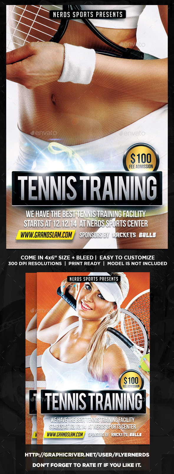 Tennis Training Flyer - Sports Events