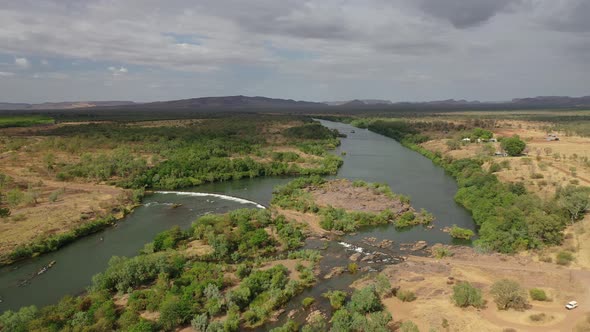 Ivanhoe Crossing, Kununurra, Western Australia 4K Aerial Drone alt