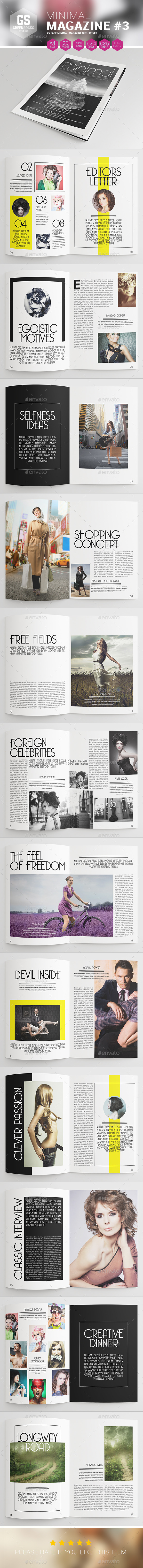 Minimal Magazine #3 - Magazines Print Templates