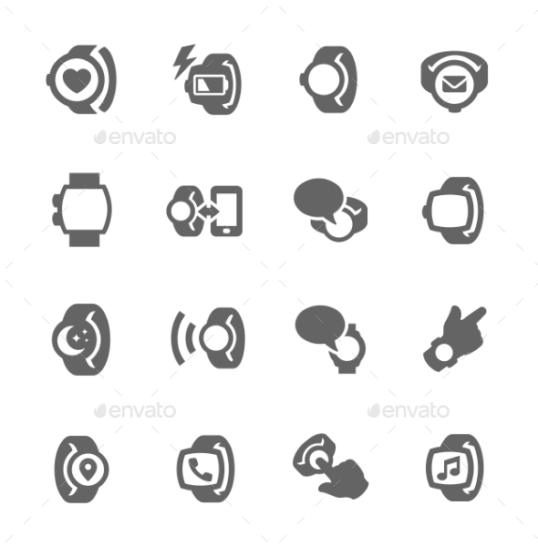 Smart Watch Icons - Objects Icons