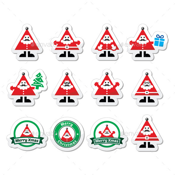 Santa Claus Icons - Christmas Seasons/Holidays