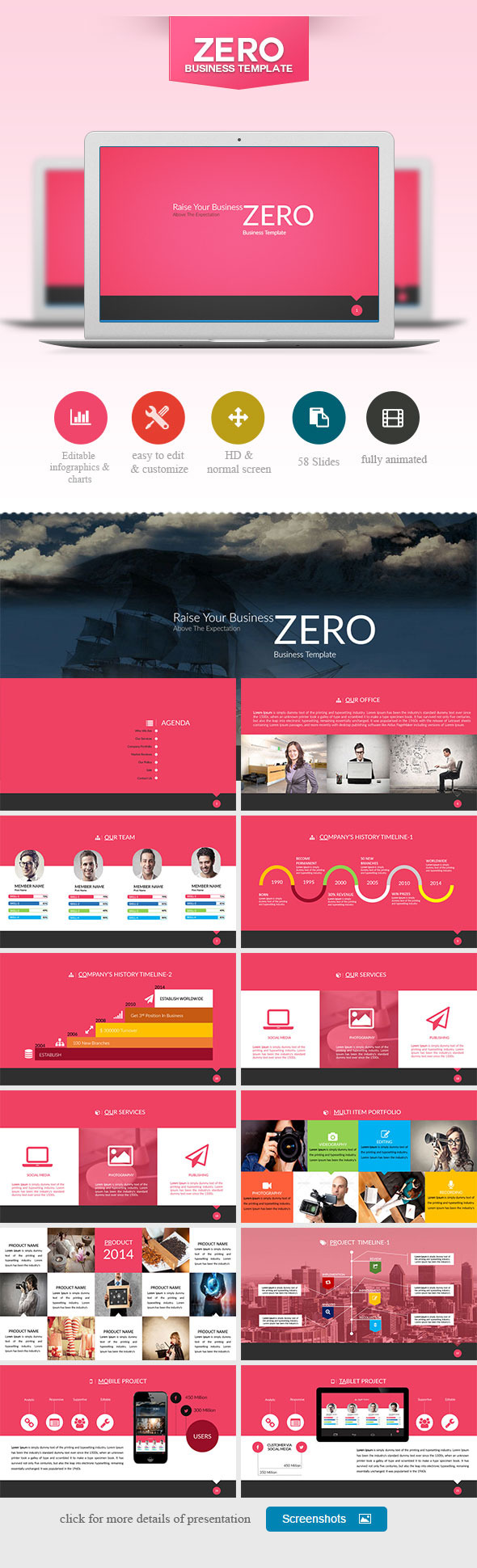 ZERO Power Point Presentation - PowerPoint Templates Presentation Templates