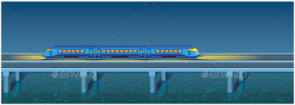 Night Express Train - Travel Conceptual