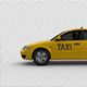 Side View Yellow Sedan Taxi Car - VideoHive Item for Sale