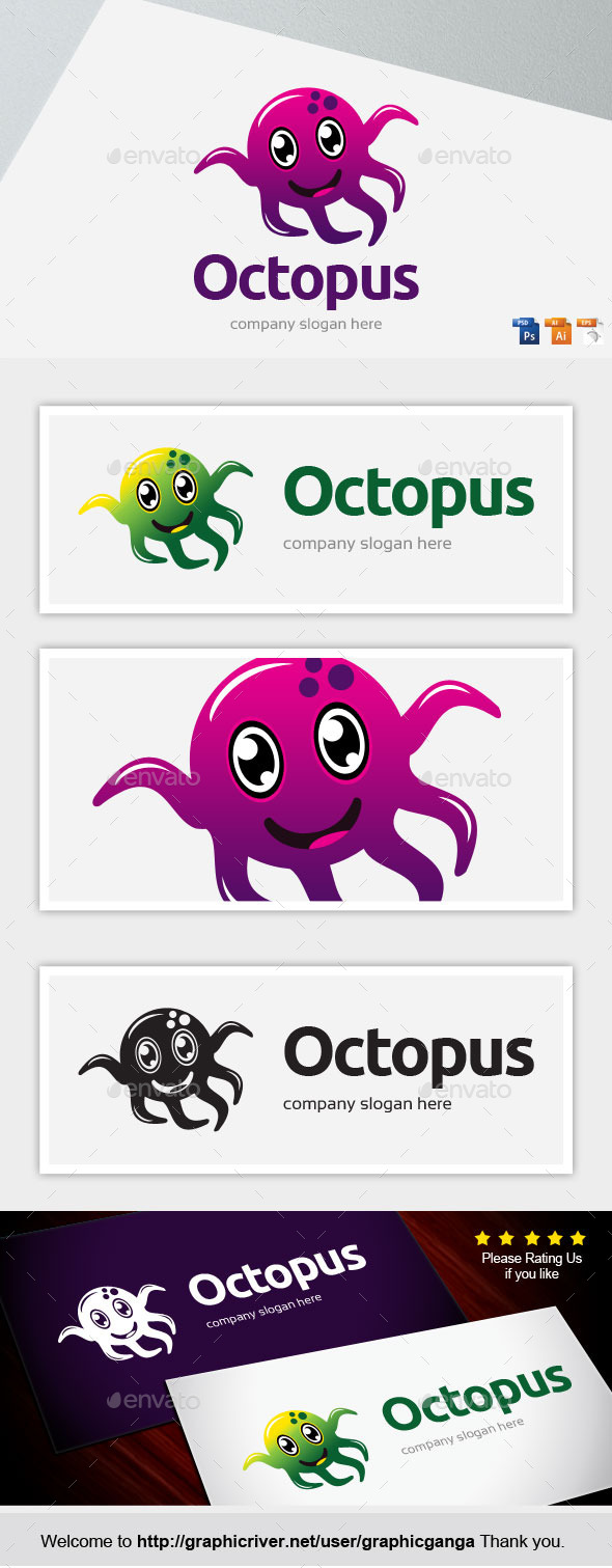 Octopus - Animals Logo Templates