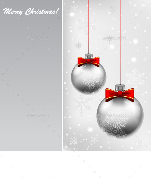 Silver Christmas Ball - Christmas Seasons/Holidays