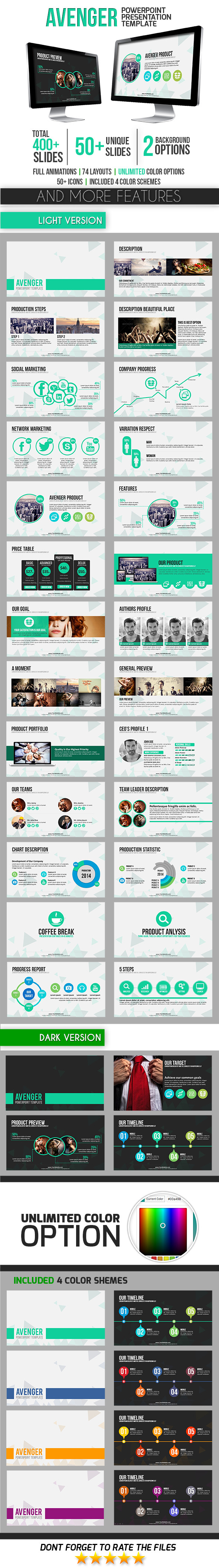 Avenger PowerPoint Template - Business PowerPoint Templates