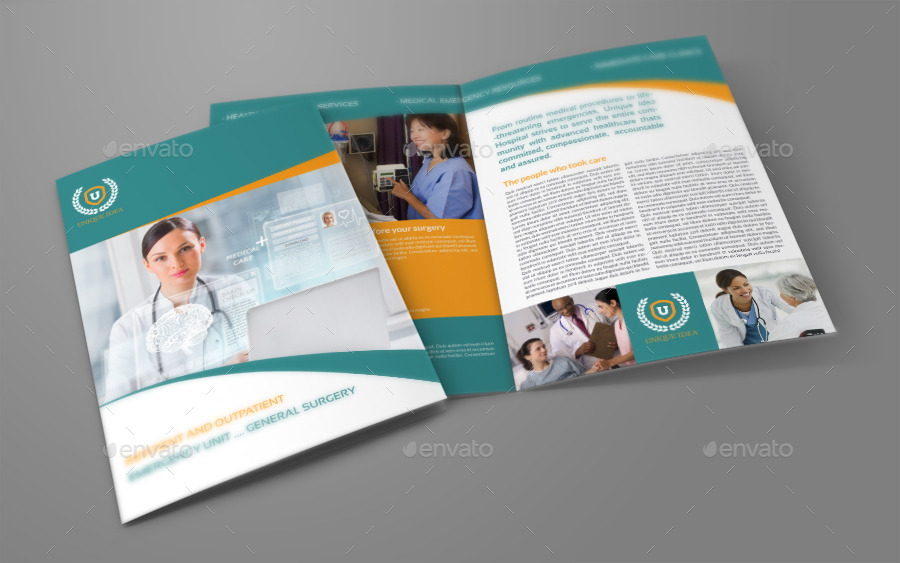 2 folded brochure template
