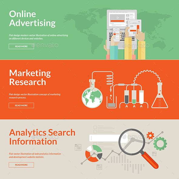 Flat Design Concepts for Marketing - Business Conceptual