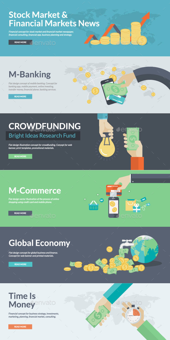 Flat Concepts for Finance and Business - Business Conceptual
