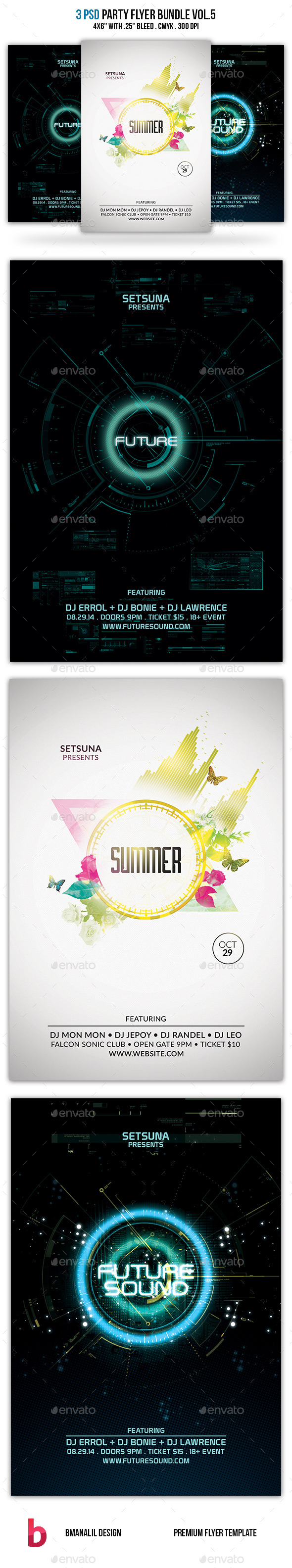Party Flyer Bundle Vol.5 - Clubs & Parties Events