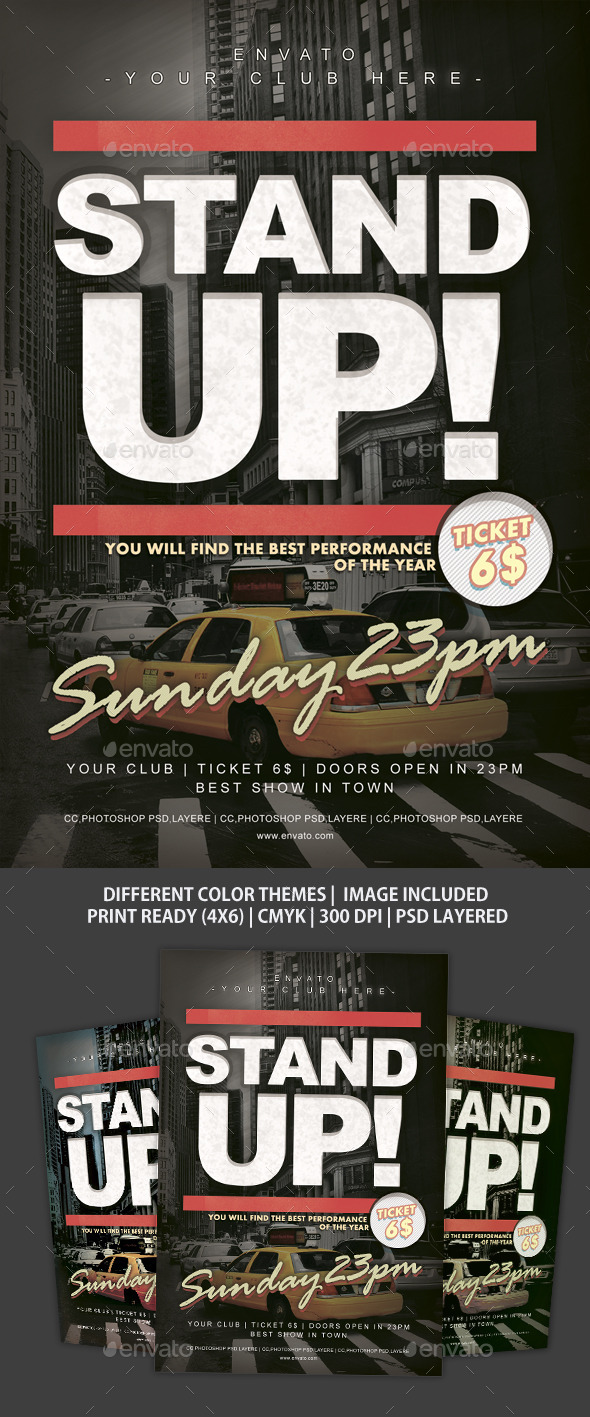 Flyer StandUp - Clubs & Parties Events