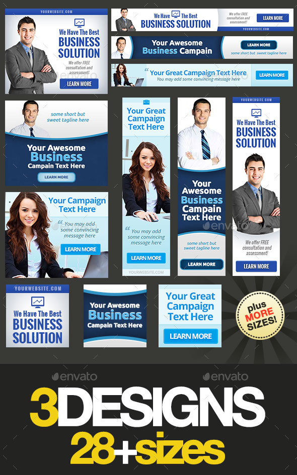 Corporate Web Banner Set Bundle 14 - Banners & Ads Web Elements