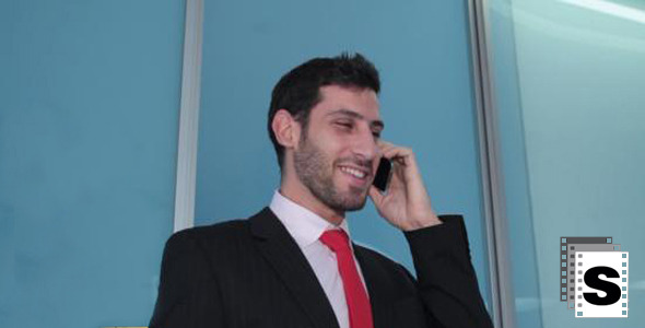 Businessman With Mobile Phone alt