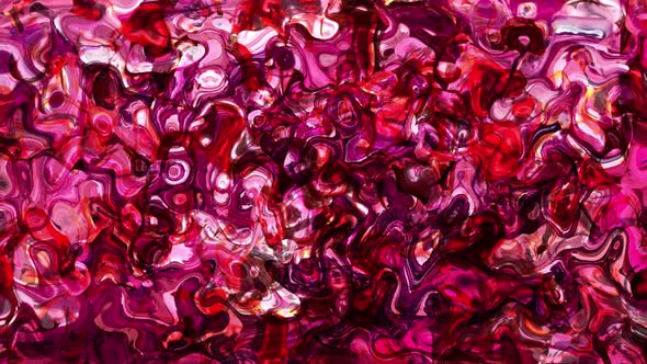 Red and pink color abstract surface liquid animation alt