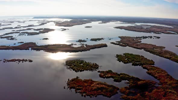 Beautiful Samarskie Plavni in the Warm Evening Light alt