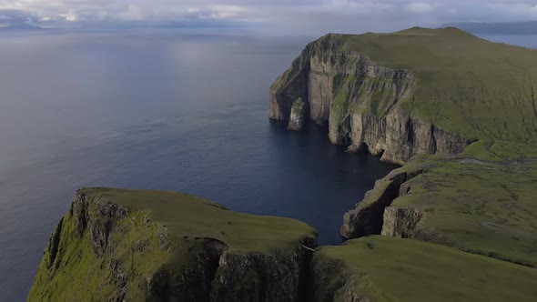 Drone Over Coastline With Asmundarstakkur Sea Stack alt