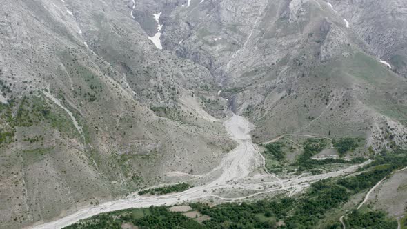 High and snowy peaks during spring