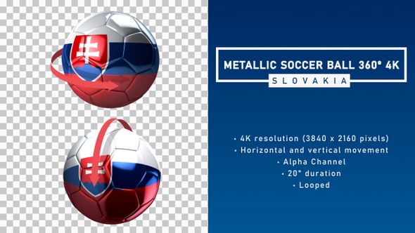 Metallic Soccer Ball 360º 4K - Slovakia
