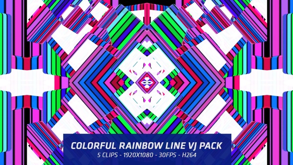 Colorful Rainbow Line Vj Pack alt