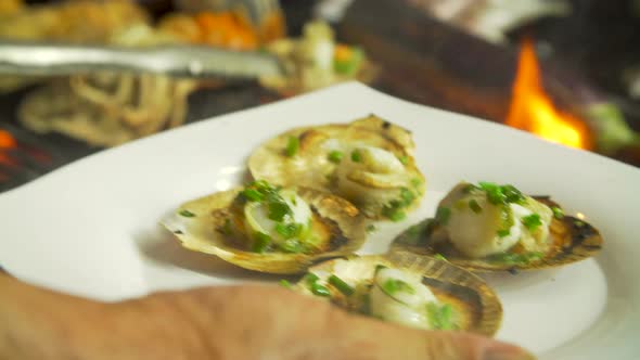 Grilling Clams on an Open Fire alt