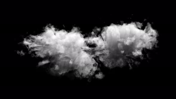 Cloud Isolated On Black Background