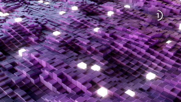 Purple And Neon Cubes VJ Loops alt