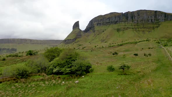 Aerial View of Rock Formation Located in County Leitrim Ireland Called Eagles Rock alt
