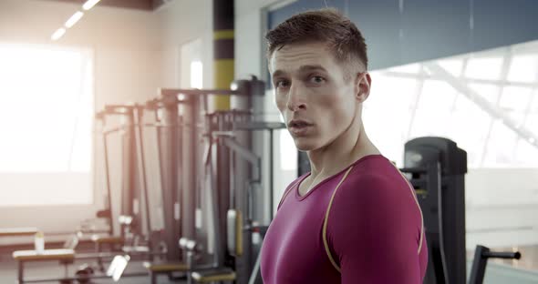 Portrait of Young Athlete Man