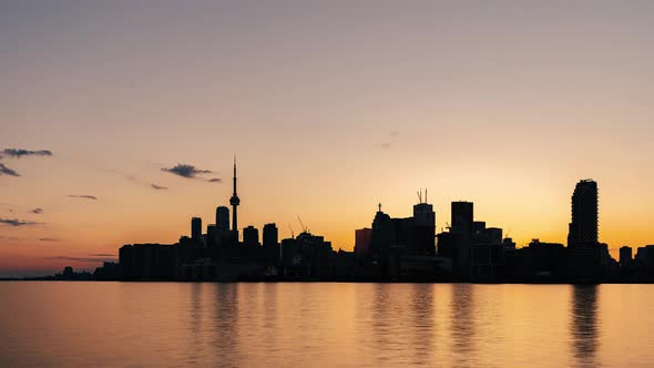 Toronto, Canada, Timelapse  - The City's Skyline from Day to Night