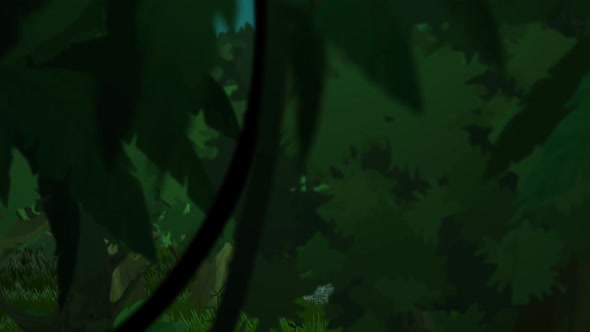 The beautiful landscape of the tropical rainforest and active volcano mountain. alt