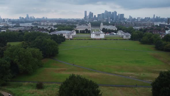 Drone Footage of a Beautiful Castle in London Near London City