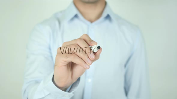 Valuation, Writing On Transparent Screen alt
