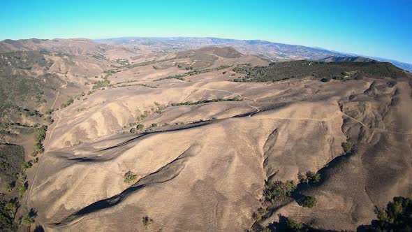 Santa Ynez Mountains Aerial Hyperlapse Flying In Santa Barbara County Reveal Vineyards alt
