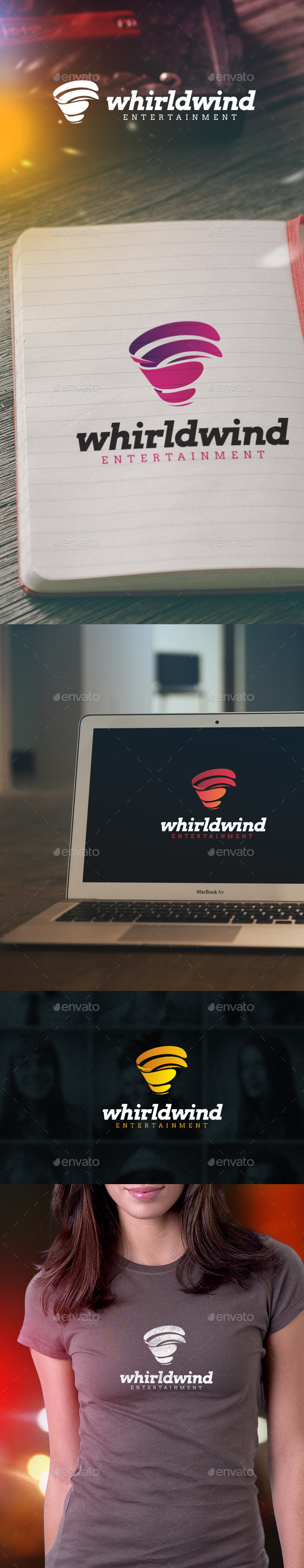 Whirlwind Entertainment Logo - Symbols Logo Templates