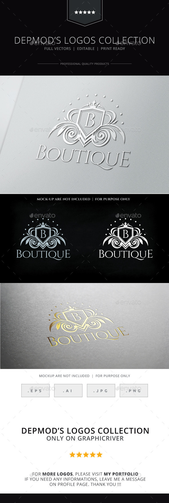 Boutique Logo - Crests Logo Templates
