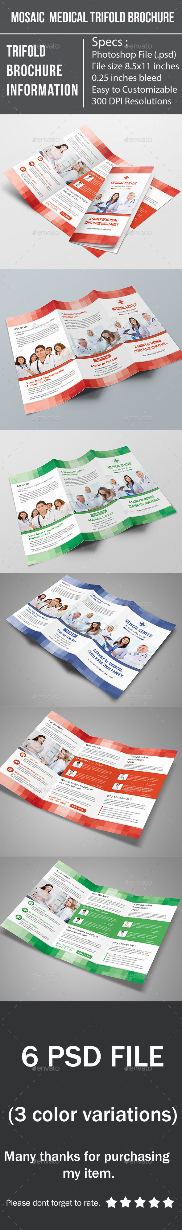 Mosaic Medical Trifold Brochure - Corporate Brochures
