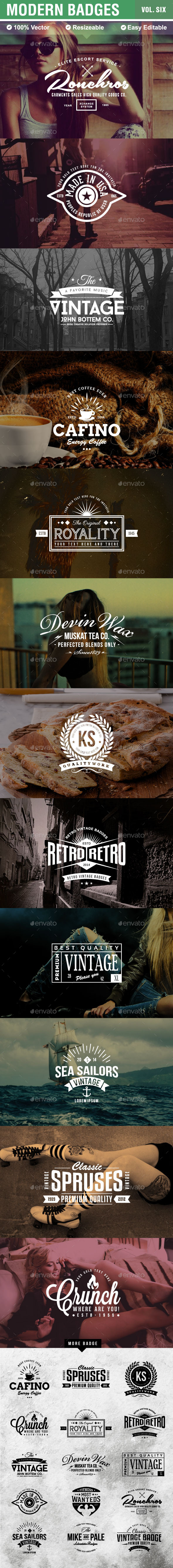 Modern Badges and Labels V6 - Badges & Stickers Web Elements