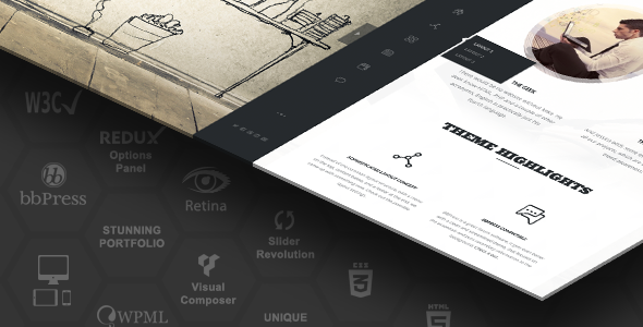 Rebloom - Responsive Vertical Menu Split Page Theme