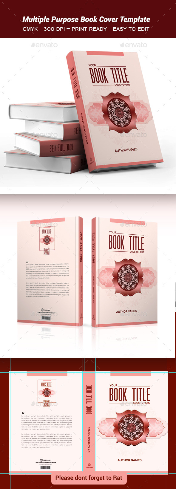 Multiple Purpose Book Cover Template2 - Print Templates