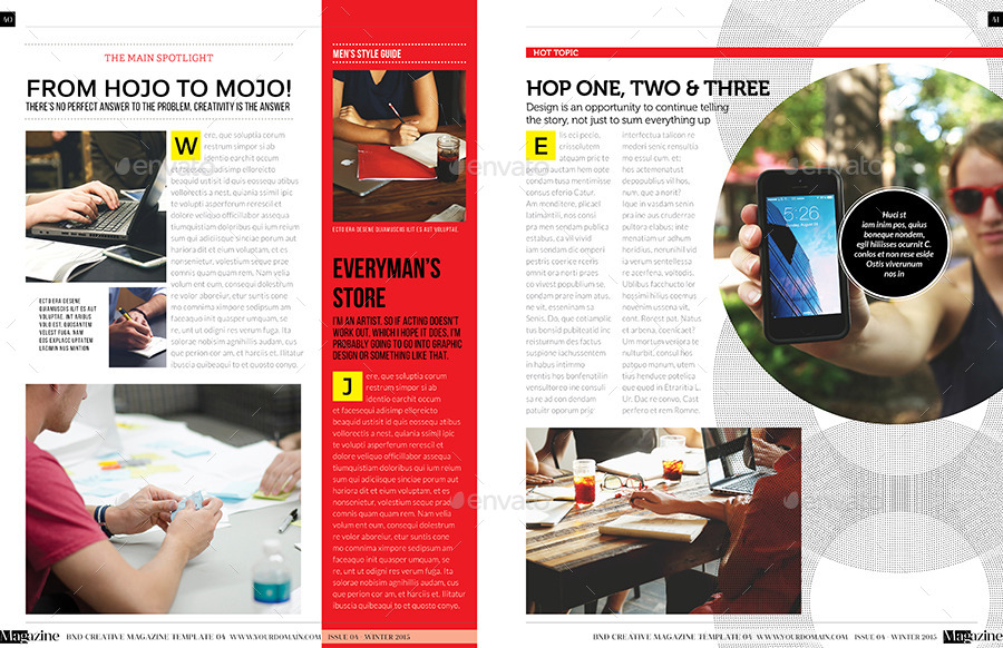 indesign magazine layout templates