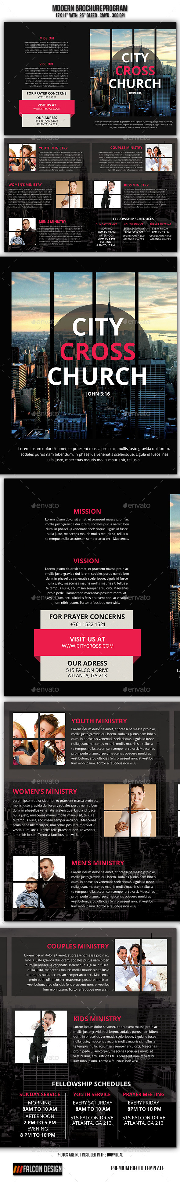 Modern Church Brochure - Informational Brochures