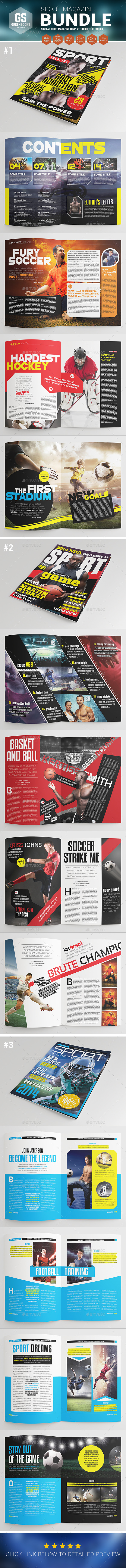 Sport Magazine Bundle - Magazines Print Templates