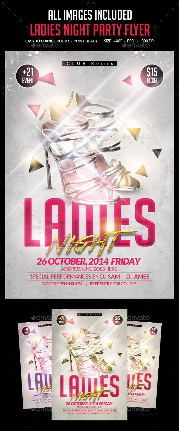 Ladies Night Party Flyer - Clubs & Parties Events