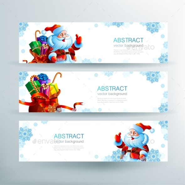 Banner with a Bag of Christmas Gifts - Christmas Seasons/Holidays