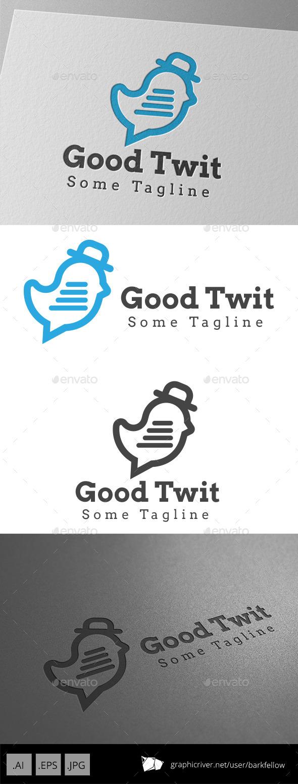 Bird Chat Logo - Animals Logo Templates