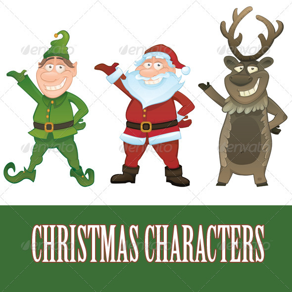 Vector Christmas characters - Characters Vectors
